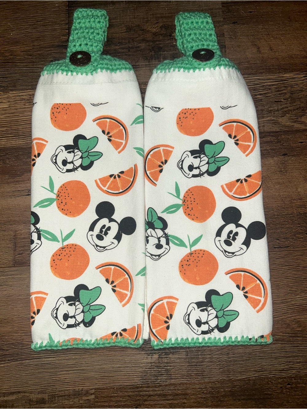 Mickey and Minnie Mouse Citrus Hanging Towel Set